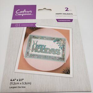 Crafters Campanion Happy Holliday  Metal Dies
